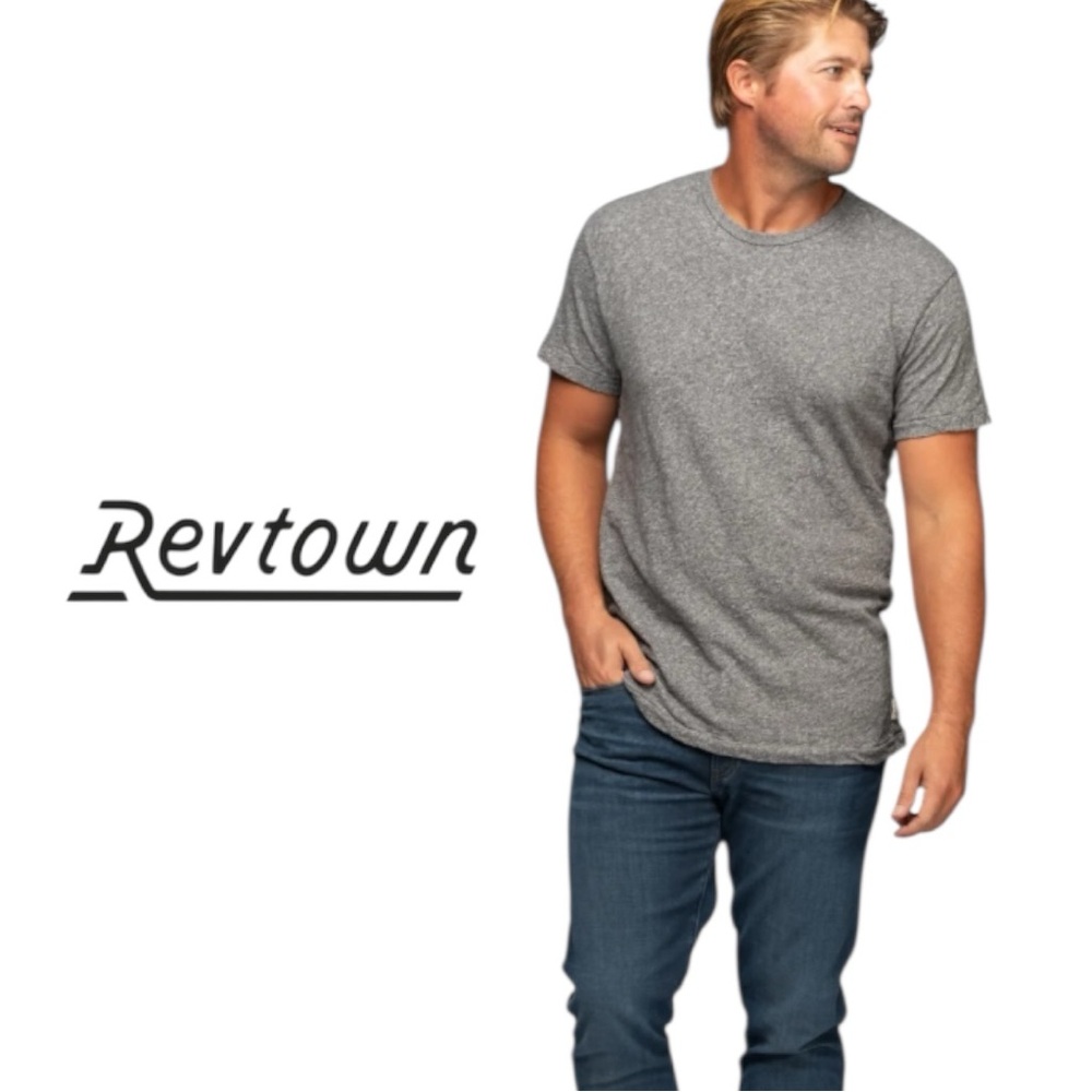 Revtown The Icon Tee- Speckled Grey Size Medium